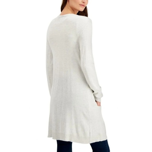 Style & Co Open-Front Cardigan Winter White M - Picture 2 of 6